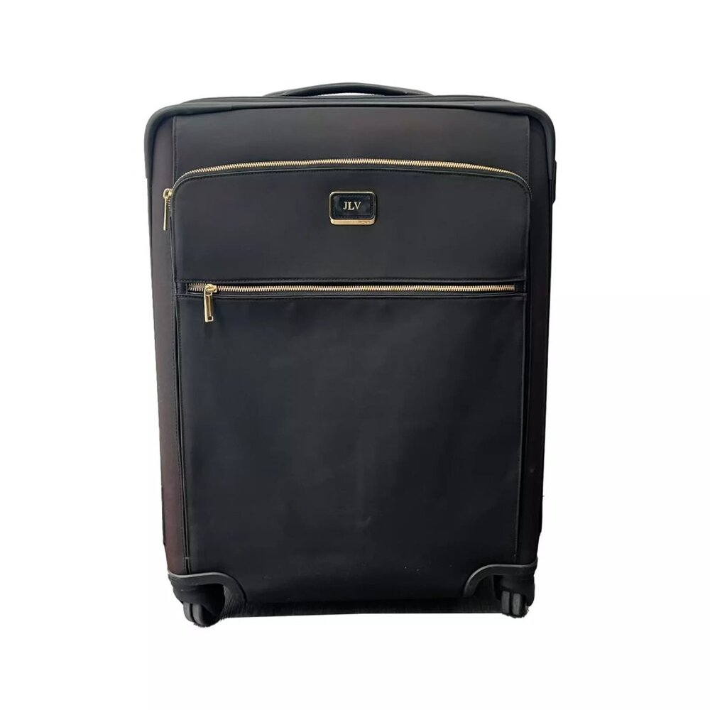 $925 Tumi Black Red Larkin Elisa Expandable 4-Wheeled Packing Suitcase Luggage